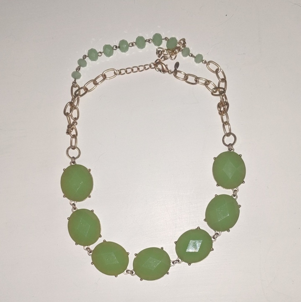 Lime green pendant necklace
